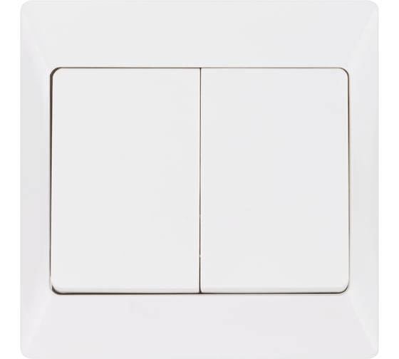 2-клавишный выключатель TDM ELECTRIC 10А белый "Ильмень" TDM ELECTRIC SQ1823-0002