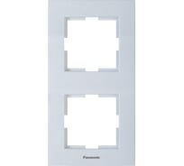 2-ая рамка Panasonic вертикальная серебро KarrePlus WKTF0812-2SL