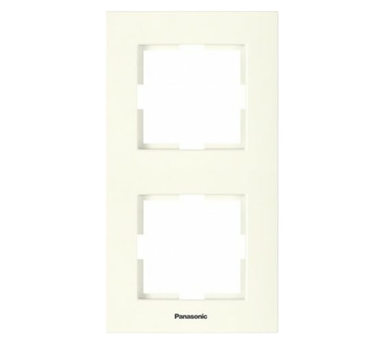 2-ая рамка Panasonic вертикальная крем Karre Plus WKTF0812-2BG