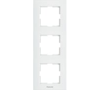 3-ая рамка Panasonic вертикальная белая Karre Plus WKTF0813-2WH