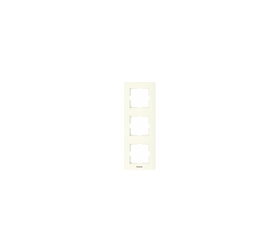 3-ая рамка Panasonic вертикальная крем Karre Plus WKTF0813-2BG
