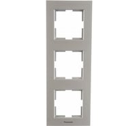 3-ая рамка Panasonic вертикальная серебро KarrePlus WKTF0813-2SL