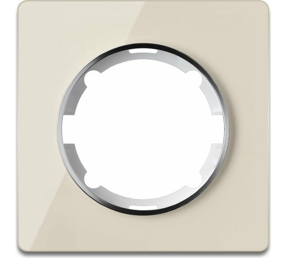 Стеклянная рамка OneKeyElectro Garda (для серии Florence) 1 пост, цвет бежевый 2234929 1