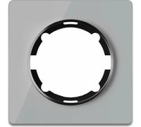 Стеклянная рамка OneKeyElectro Garda (для серии Florence) 1 пост, цвет серый 2234934