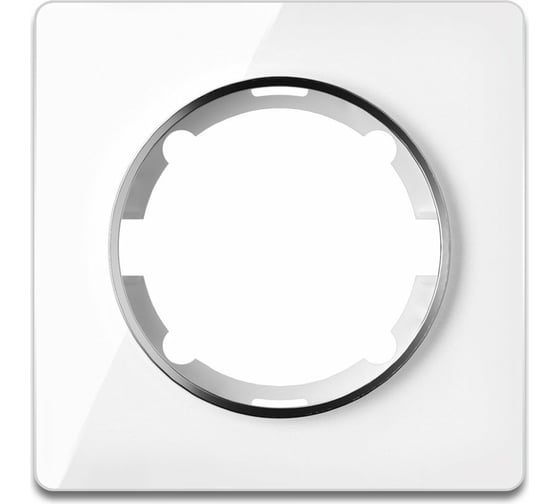 Стеклянная рамка OneKeyElectro Garda (для серии Florence) 1 пост, цвет белый 2234924 1