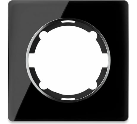 Стеклянная рамка OneKeyElectro Garda (для серии Florence) 1 пост, цвет чёрный 2234939