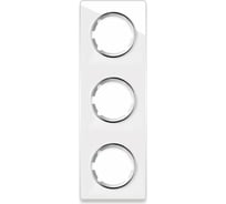 Стеклянная рамка OneKeyElectro Garda (для серии Florence) 3 поста, вертикальная, цвет белый 2234945