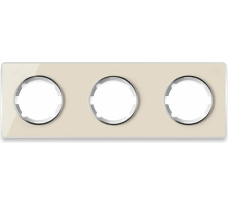 Стеклянная рамка OneKeyElectro Garda (для серии Florence) 3 поста, цвет бежевый 2234931