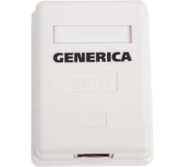 Информационная розетка GENERICA настенная RJ45, кат. 5Е, FTP, 1 порт CS2-1C5EF-12-G