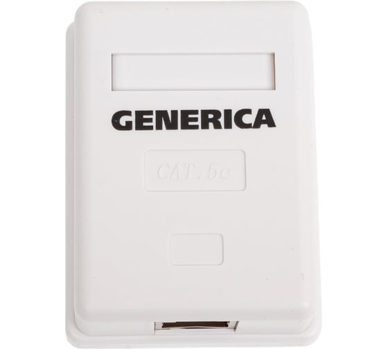 Информационная розетка GENERICA настенная RJ45, кат. 5Е, FTP, 1 порт CS2-1C5EF-12-G 1