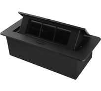 Выдвижной горизонтальный модуль в столешницу для розеток LIVOLO цвет черный VL-SHS013-B