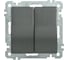 Выключатель IEK ВС10-2-0-Б 2 клавишный 10А BOLERO антрацит EVB20-K95-10 1