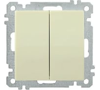 Выключатель IEK ВС10-2-0-Б 2 клавишный 10А BOLERO кремовый EVB20-K33-10