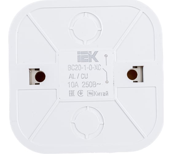 Выключатель IEK ВС20-1-0-ХД 1-клавишный открытой установки 10А GLORY сосна EVH10-K34-10