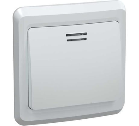 Выключатель GENERICA 1кл 10А с инд. ВЕГА белый EVV11-K01-10-DM