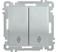 Выключатель IEK ВС10-2-2-Б 2 клавишный проходной 10А BOLERO серебр. EVB22-K23-10