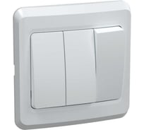 Выключатель GENERICA 3 кл. 10А ВЕГА белый EVV30-K01-10-DM