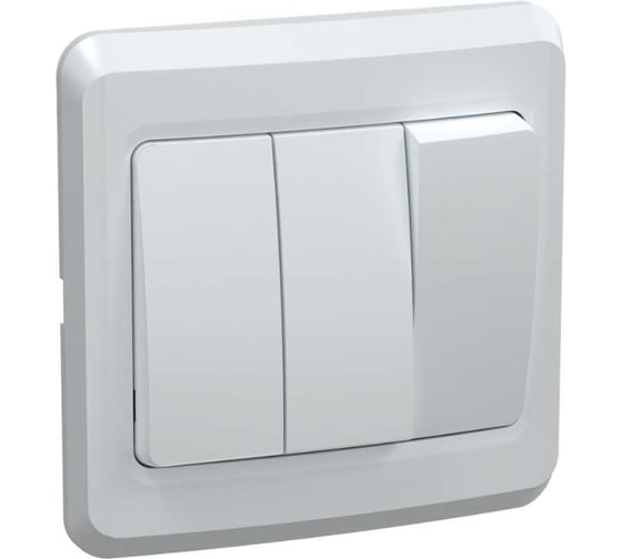 Выключатель GENERICA 3 кл. 10А ВЕГА белый EVV30-K01-10-DM 1