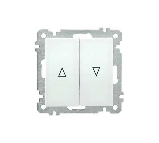 Выключатель IEK ВС10-1-5-Б 2 клавишный жалюзи BOLERO белый EVB25-K01-10 1