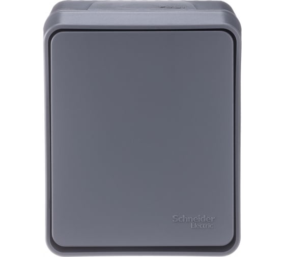 1-клавишный переключатель Systeme Electric AtlasDesign PROFI IP54 открытой установки 10 АХ, антрацит ATN544061