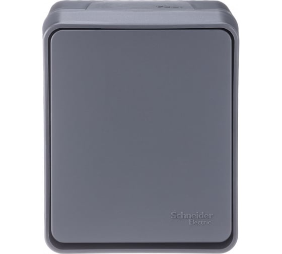 1-клавишный выключатель Systeme Electric AtlasDesign PROFI IP54 открытой установки 10 АХ, антрацит ATN544011