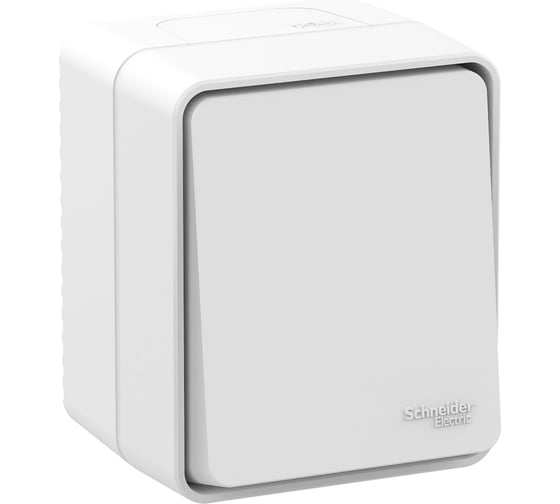 1-клавишный выключатель Systeme Electric AtlasDesign PROFI IP54 открытой установки 10 АХ, белый ATN540161