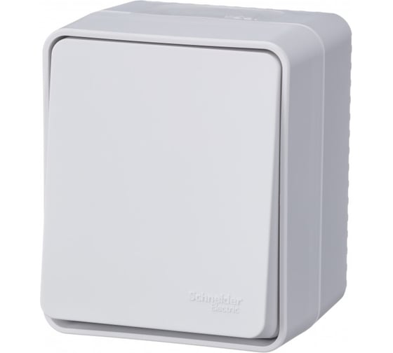 1-клавишный выключатель Systeme Electric AtlasDesign PROFI IP54 открытой установки 10 АХ, белый ATN540161