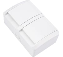 Двойная накладная розетка KRANZ INDUSTRIAL, горизонтальный блок, IP54, с заземлением, о/у, белая KR-78-0805