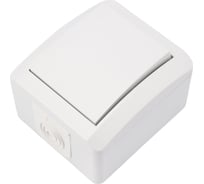 Накладной одноклавишный выключатель KRANZ IP54 белый KR-78-0834