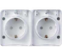 Двойная розетка Systeme Electric AtlasDesign PROFI IP54 открытой установки с заземлением со шторками 16А 250B ATN540126