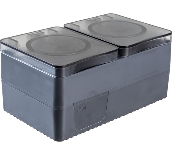 Двойная розетка Systeme Electric AtlasDesign PROFI IP54 открытой установки с заземлением со шторками 16А 250B ATN544026