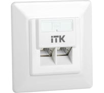 Внутренняя информационная розетка IEK ITK RJ45 кат. 5Е FTP 2 порта CS2-1C5EF-2-1