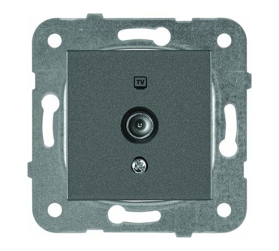 TV-розетка Panasonic модуль, проходная 12dB темно-серый Karre Plus WKTT0452-2DG