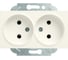 2-ая розетка Panasonic модуль б/з крем Karre Plus WKTT0204-2BG 1