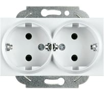 2-ая розетка Panasonic модуль с/з белая KarrePlus WKTT0205-2WH