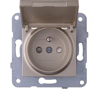 Розетка Panasonic модуль с/з с крышкой бронза Karre Plus WKTT0210-2BR