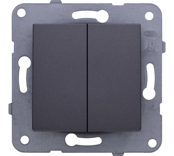 2-клавишный выключатель Panasonic модуль, темно-серый Karre Plus WKTT0009-2DG 1