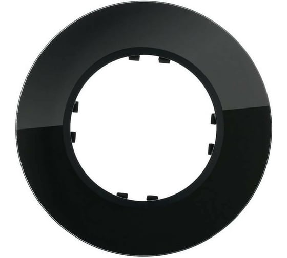 1-постовая рамка LK Studio круглая из натурального темного стекла LK Vintage 889110-1 1