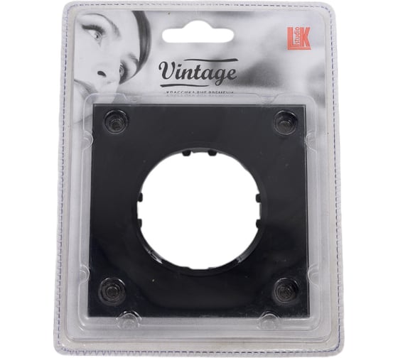 1-постовая рамка LK Studio квадратная из натурального темного стекла LK Vintage 884110-1