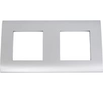2-постовая рамка LK Studio, серебристый металлик, LK45 854203-1