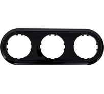 3-постовая рамка LK Studio круглая, черная, LK Vintage-Classic 889308-1