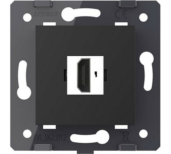 Розетка LIVOLO HDMI 1 пост цвет черный (механизм) VL-FCHD-2BP