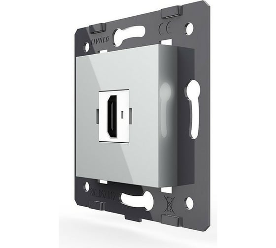Розетка HDMI LIVOLO 1 пост цвет серый (механизм) VL-FCHD-2IP