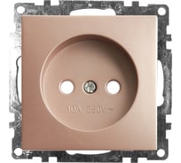 1-местная розетка STEKKER без заземления (механизм), GLS10-7109-02, 250V, 10А с защитной шторкой, серия Катрин, 39595