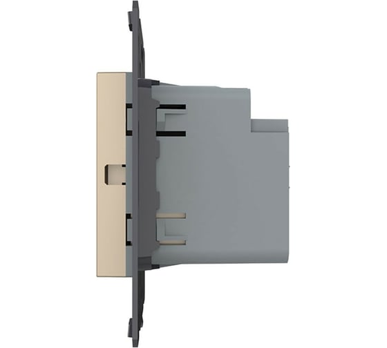 Розетка USB type C+A LIVOLO с блоком питания 36W, цвет золотой (механизм) VL-FCUA18W.UC18W-2AP