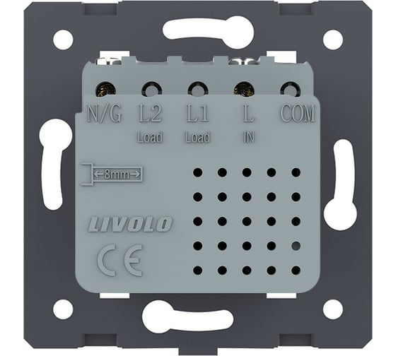 Розетка USB type C LIVOLO с блоком питания 45W, цвет золотой (механизм) VL-FCUC-2AP