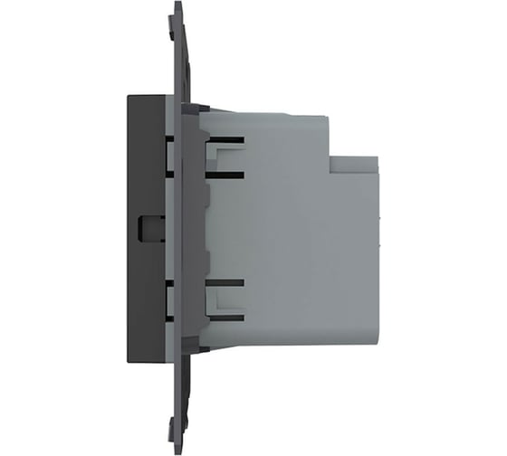 Розетка USB type C LIVOLO с блоком питания 45W, цвет черный (механизм) VL-FCUC-2BP