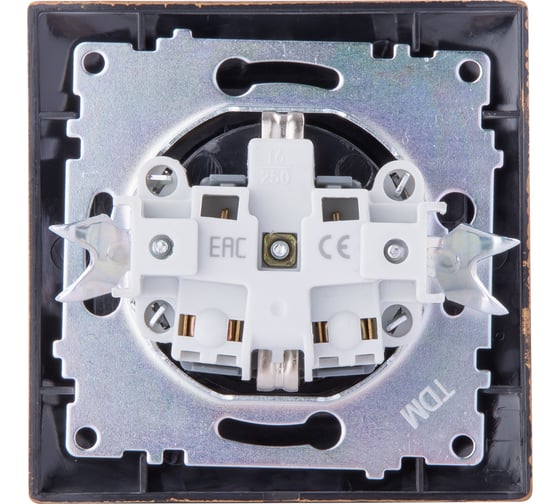 Розетка TDM ELECTRIC 2П+З 16А 250В старинная бронза Лама SQ1815-0764