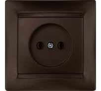 Розетка 2П 10А 250В TDM ELECTRIC шоколад, серия "Лама" SQ1815-0522