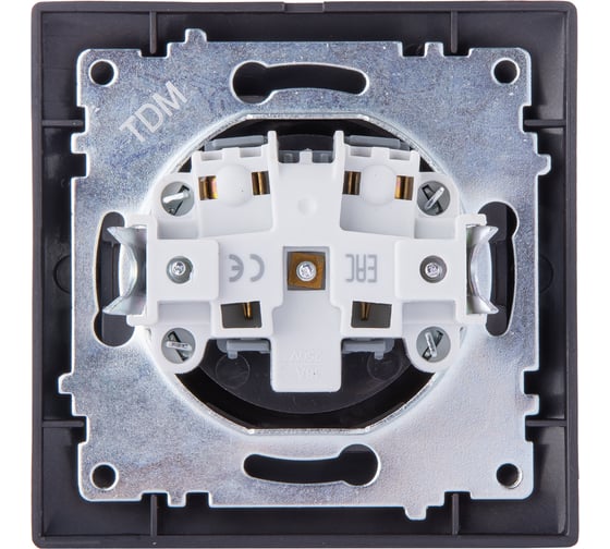 Розетка TDM ELECTRIC 2П 10А 250В шоколад Лама SQ1815-0522
